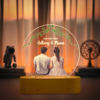 Personalized Couple Name Led Night Lamp with Warm White Light Gift for Wife, Girlfriend, Husband, Boyfriend Anniversary Gift Valentine Day Gift Custom Couple Lamp